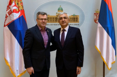 16. januar 2019. Šef stalne delegacije Narodne skupštine u Parlamentarnoj skupštini Crnomorske ekonomske saradnje mr Igor Bečić i savetnik u Ambasadi Republike Azerbejdžan u Beogradu Mahir Džafarov